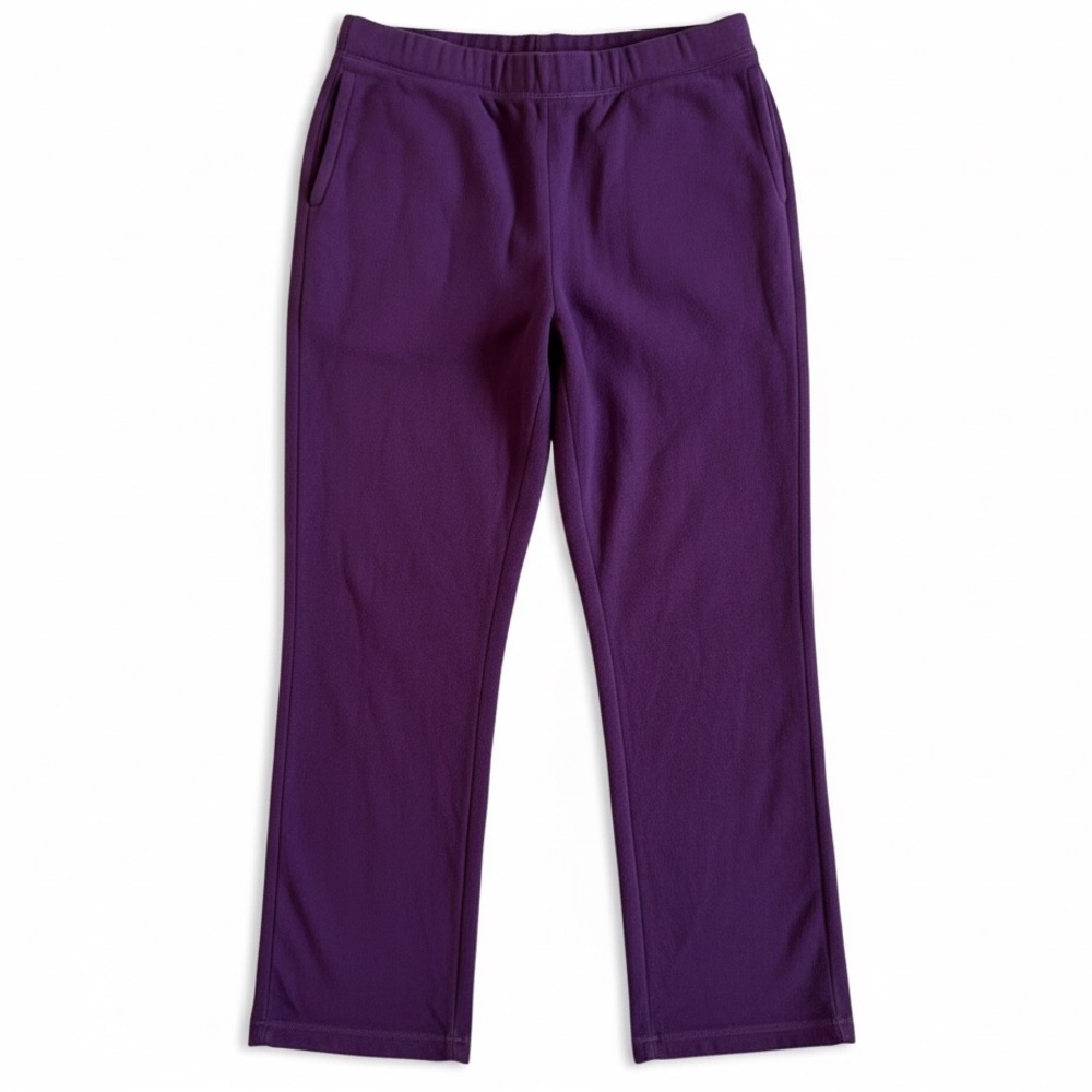 L.L. Bean Fleece Sweatpants Plum Purple Straight Leg Lounge Pants Small